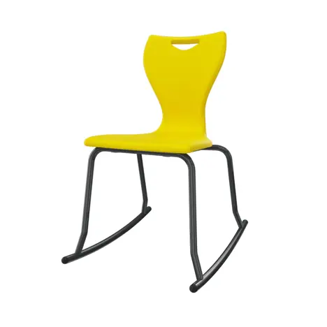 En Rock Educational Chair - Size 6 - Black Frame - Banana Yellow